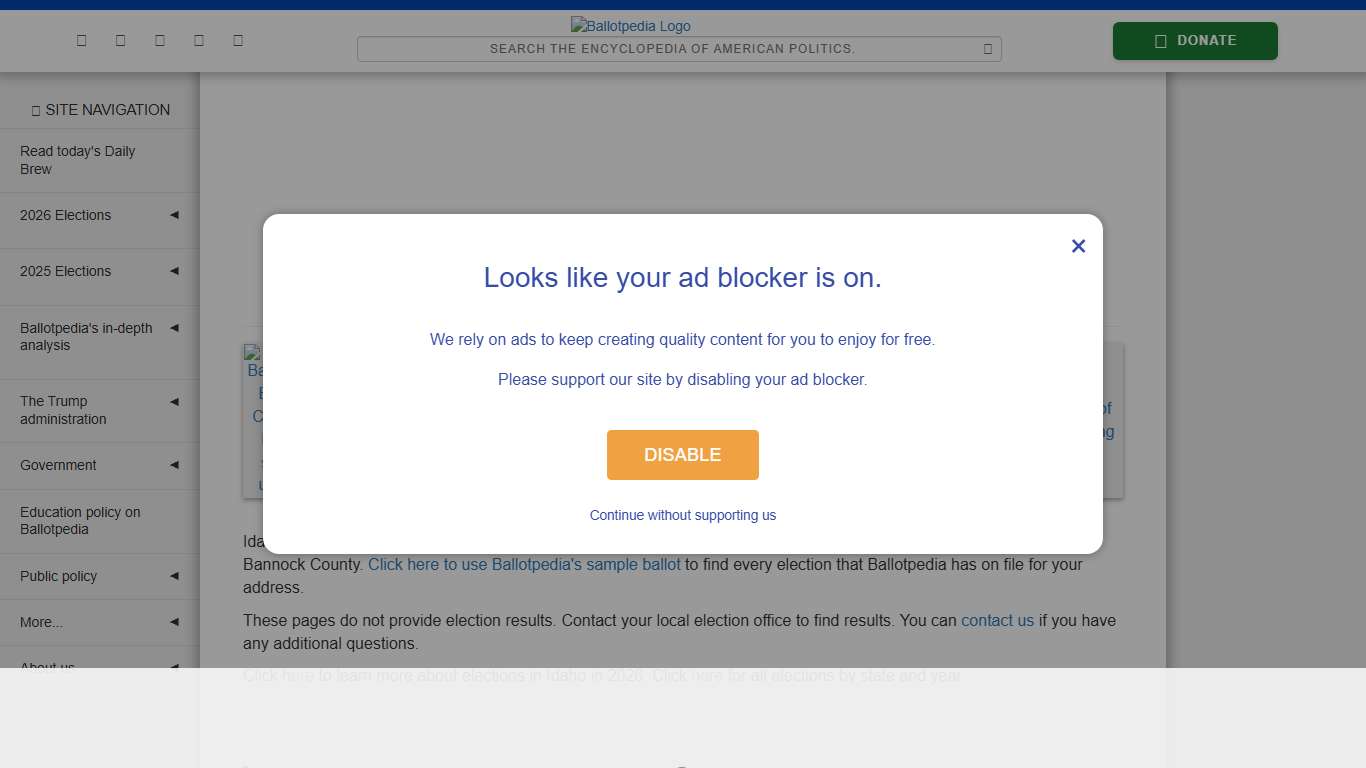 Bannock County, Idaho, elections, 2026 - Ballotpedia